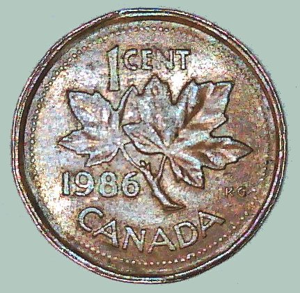 1986-Canadian-Penny--Planchet?-Error-Now-With-Photos